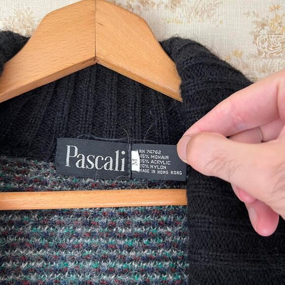 80s Pascali Oversized Mohair Blend Cardigan Size M - Picture 5 of 8